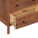 Ver imagem 7 de Cômoda para Quarto Madeira 6 Gavetas Moderna Apoana Castanho Idimex