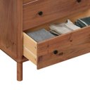 Ver imagem 4 de Cômoda para Quarto Madeira 6 Gavetas Moderna Apoana Castanho Idimex