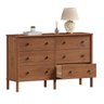 Cômoda para Quarto Madeira 6 Gavetas Moderna Apoana Castanho Idimex - 8