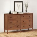 Ver imagem 4 de Cômoda para Quarto Madeira 6 Gavetas Moderna Apoana Castanho Idimex