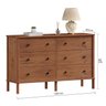 Cômoda para Quarto Madeira 6 Gavetas Moderna Apoana Castanho Idimex - 6