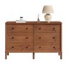 Cômoda para Quarto Madeira 6 Gavetas Moderna Apoana Castanho Idimex - 10