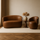 Ver imagem 2 de Kit Poltrona e Namoradeira Beatriz Organica Sala Estar Courino Wisk - Montanaris Decor