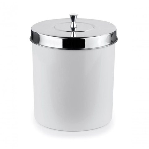 Lixeira Cesto de Lixo com Aro Interno 5l Tampa Inox Cozinha