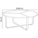 Ver imagem 4 de Mesa de Centro Redonda Alta para Sala Pés Industrial Amin L06 Couro Verde - Lyam Decor