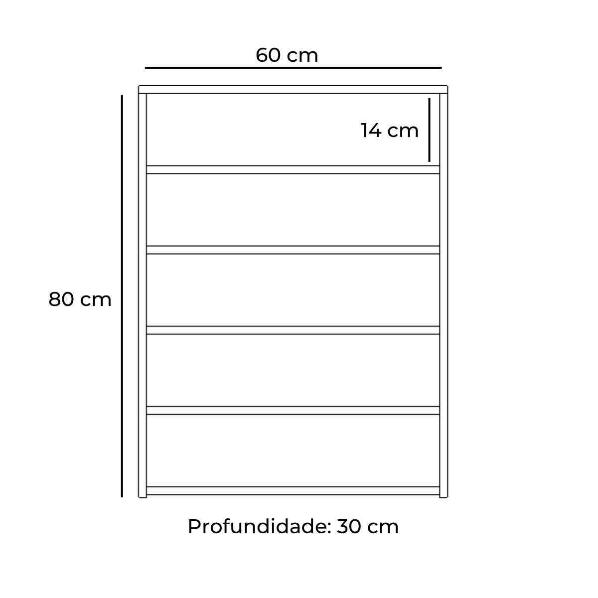 Sapateira Vertical Porta Sapatos Organizador 18 Pares 60X80X30 - 4