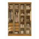Ver imagem 2 de Guarda Roupa Modulado Solteiro 4 Portas 3 Gavetas e 1 Cabideiro Reflecta com LED 100% MDF Cairo