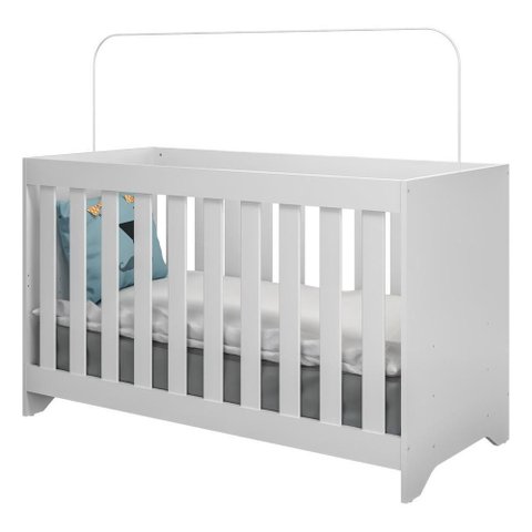Berço 3 Em 1 Branco Para Colchão 130cmx60cm