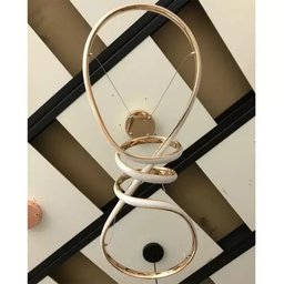 Lustre Luminaria Pendente Arco Aneis Infinito 3 em 1 LED Iluminaçao Ambiente Luxo Decoraçao Casa Sal - 9