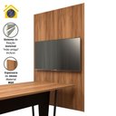 Ver imagem 3 de Painel de Tv P/ Sala de Reunião 195cm X 110cm Ng F5 Office Cor:nogal
