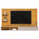 Ver imagem 6 de Painel Ripado TV 60 pol com Bancada Suspensa 179cm Joan D05 Cedro Bali - Lyam Decor
