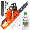 Ver imagem 1 de Motosserra Á Gasolina Vulcan VSL550 2T 55CC 3HP Sabre Ponta Rolante 18" Com Óleo Castrol Stihl