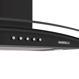 Coifa Nardelli de Parede Clean Vidro Curvo Black 60cm - 6