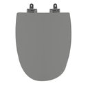 Ver imagem 1 de Assento Sanitário Poliéster para Louça Monte Carlo (deca) Slow Close Cromado (reb. Oculto) Cinza Vip