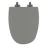 Assento Sanitário Poliéster para Louça Monte Carlo (deca) Slow Close Cromado (reb. Oculto) Cinza Vip - 1