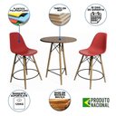 Ver imagem 6 de Mesa Bistrô Eames Eiffel Amêndoa com 2 Banquetas Vermelhas de Madeira