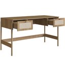 Ver imagem 5 de Mesa Escrivaninha Home Office 2 Gavetas Pés Madeira Moss A03 Hanover Roble - Lyam Decor