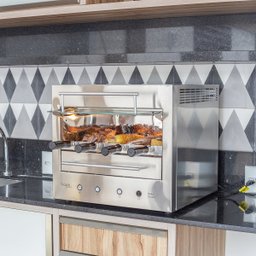 Churrasqueira Assador Gourmet Elétrica Rotativa de Bancada Aço Inox Bake Smart 04 220V - Hope - 1