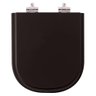 Assento Sanitário Poliéster Soft Close Flox Preto para Vaso Fiori - 1