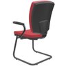 Cadeira de Escritório Fixa Executiva Office Preto Slim Alta Flexi P03 Vinil Vermelho - Lyam - 7