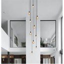 Ver imagem 7 de Lustre para Sala Pratic 10 Lâmpadas Preto Pé Direito Alto