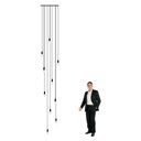 Ver imagem 1 de Lustre para Sala Pratic 10 Lâmpadas Preto Pé Direito Alto