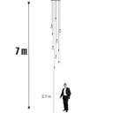 Ver imagem 3 de Lustre para Sala Pratic 10 Lâmpadas Preto Pé Direito Alto