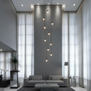 Ver imagem 6 de Lustre para Sala Pratic 10 Lâmpadas Preto Pé Direito Alto