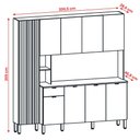 Ver imagem 4 de Armário de Cozinha Pulse 9 Portas e 1 Gaveta Freijo/artico/riscatto Freijo