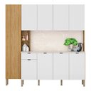 Ver imagem 1 de Armário de Cozinha Pulse 9 Portas e 1 Gaveta Freijo/artico/riscatto Freijo