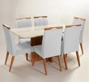 Ver imagem 1 de Mesa de jantar + 6 cadeiras Paris Tampo 160 cm C 13
