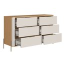 Ver imagem 5 de Comoda Curva 6 Gavetas Bellagio Cinamomo/Off White