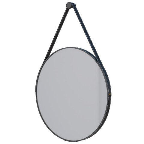 Espelheira Orion em Couro 60 Cm Preto - Cozimax Espelheira Couro Orion 60 Preto
