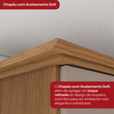 Ver imagem 6 de Guarda-Roupa Casal 6 Portas com Espelho Cover Marrom/Nature/Avelã
