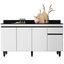 Ver imagem 1 de Balcao com Tampo 4 Portas 1 Gaveta 160 cm Grecia Branco Rudk