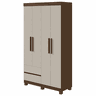 Guarda-Roupas Zeus 4 Portas S/esp E C/pes Pvc Imbuia Clean/off White Móveis Lopas - 1