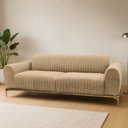 Ver imagem 2 de Sofá Molino 2 Lugares 180cm Pés Ouro Fosco Bouclé Camel - Nexta Casa