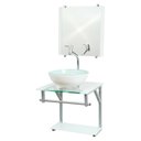 Ver imagem 2 de Gabinete de Vidro 40cm para Banheiro Cuba Redonda Branco - DaHora
