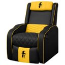Ver imagem 1 de Poltrona Gamer Troia Streammer Reclinável Luxo Resistente até 150kg:corino Preto/amarelo