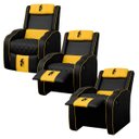 Ver imagem 4 de Poltrona Gamer Troia Streammer Reclinável Luxo Resistente até 150kg:corino Preto/amarelo