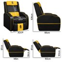 Ver mais imagens de Poltrona Gamer Troia Streammer Reclinável Luxo Resistente até 150kg:corino Preto/amarelo