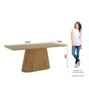Ver imagem 3 de Conjunto Sala de Jantar Mesa com Tampo 100% MDF , Vidro e Canto Arredondado com 8 Cadeiras Olívia
