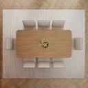 Ver imagem 5 de Conjunto Sala de Jantar Mesa com Tampo 100% MDF , Vidro e Canto Arredondado com 8 Cadeiras Olívia