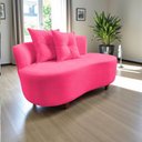 Ver imagem 1 de Namoradeira Sofá Feijão Suria Orgânica Couro Rosa Pink