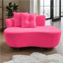 Ver mais imagens de Namoradeira Sofá Feijão Suria Orgânica Couro Rosa Pink