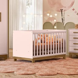 Berço Mini Cama 4315 Rosa Acetinado Patoti Móveis - 1