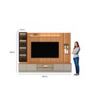 Ver imagem 3 de Estante para TV Modular com Cristaleira LED 290x220cm para TV até 75 Polegadas Magnum