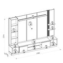 Ver imagem 4 de Estante para TV Modular com Cristaleira LED 290x220cm para TV até 75 Polegadas Magnum