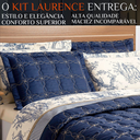 Ver imagem 2 de Kit Colcha Casal Queen Laurence 200fio Bordado Super Elegante:azul