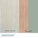 Ver imagem 6 de Armário de Cozinha Completa 8 Peças com Tampo Legno Crema com Cumaru e Verde Jade Lis Luciane Móveis